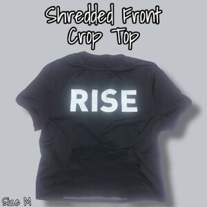 Shredded Front Crop Top